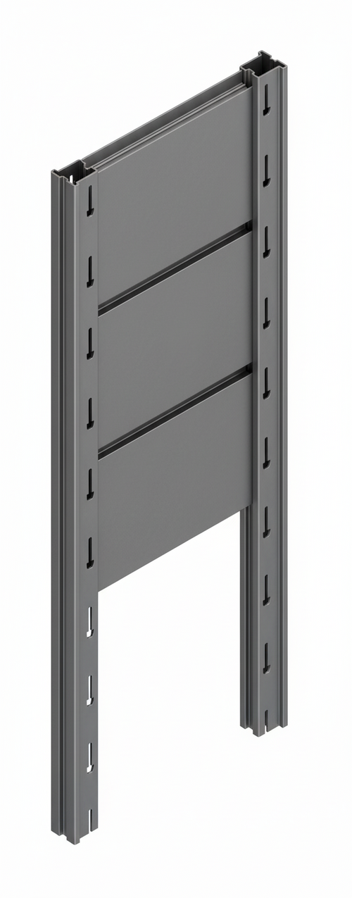 Tamponatura laterale in lamiera ZINCATA dogata per scaffalatura (PxH) cm. 60x250h