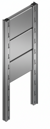 Tamponatura laterale in lamiera ZINCATA dogata per scaffalatura (PxH) cm. 70x250h