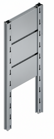 Tamponatura laterale in lamiera ZINCATA dogata per scaffalatura (PxH) cm. 30x300h