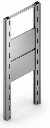 Tamponatura laterale in lamiera ZINCATA dogata per scaffalatura (PxH) cm. 40x300h