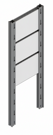 Tamponatura laterale in lamiera ZINCATA dogata per scaffalatura (PxH) cm. 60x300h