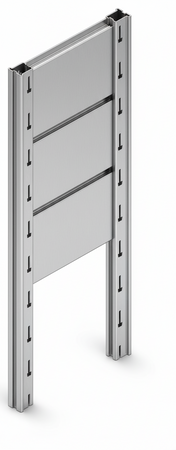 Tamponatura laterale in lamiera ZINCATA dogata per scaffalatura (PxH) cm. 70x300h