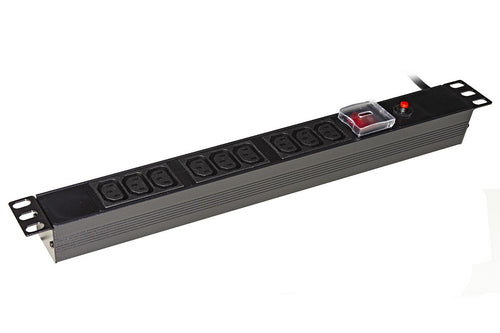 Multipresa 9 Prese Femmina Iec C13 Per Armadi Rack 19 Con Spina Italiana 16A