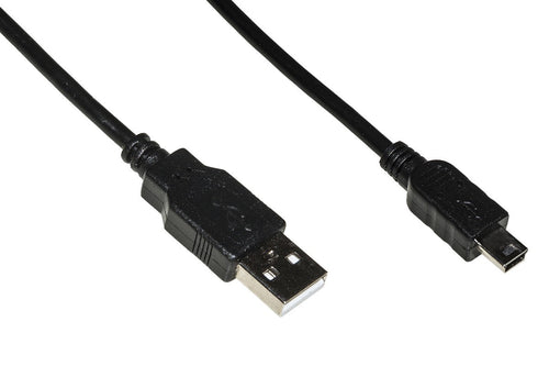 Cavo Usb 2.0 Mini B 5 Poli Per Ricarica O Trasmissione Dati In Rame Mt.1