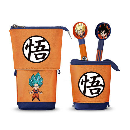 Dragon Ball (Bola de Dragón) Super-Astuccio Portatutto Carino + 2 Penne Gel Cancellabili, Multicolore