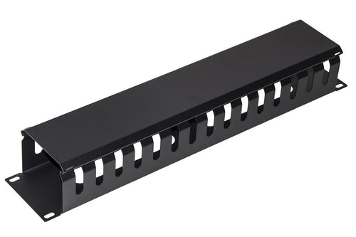 Pannello Guidacavi Per Armadi Rack 19 2U A Gabbia Nero 483X88X70 Mm In Metallo