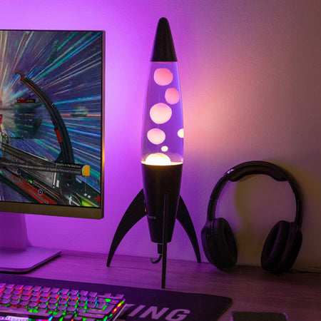 FISURA Lampada a lava Rocket Viola