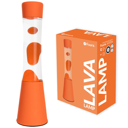 FISURA Tower lava lamp monocromatica arancione