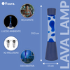 FISURA Lampada lava monocromatica blu