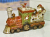 Treno con Babbo Natale Porcellana Led 21x6.5x14.5cm