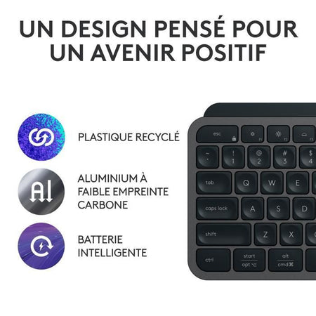 Tastiera Wireless - LOGITECH - MX Keys S - Bluetooth - Retroilluminata - Tasti silenziosi - Grafite
