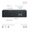 Tastiera Wireless - LOGITECH - MX Keys S - Bluetooth - Retroilluminata - Tasti silenziosi - Grafite