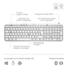 Tastiera Wireless - LOGITECH - MX Keys S - Bluetooth - Retroilluminata - Tasti silenziosi - Grigio chiaro