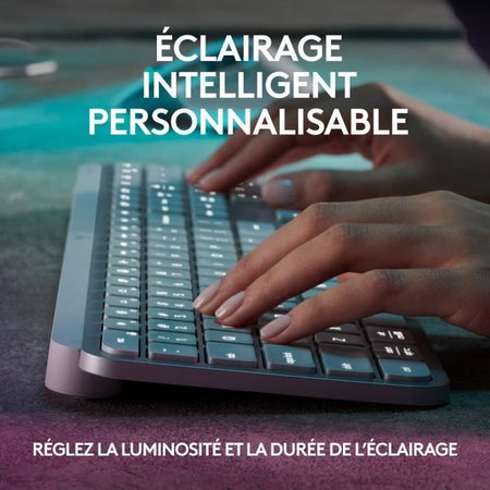 Tastiera Wireless - LOGITECH - MX Keys S - Bluetooth - Retroilluminata - Tasti silenziosi - Grigio chiaro