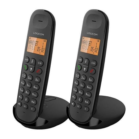 Telefono fisso cordless - LOGICOM - DECT ILOA 255T DUO - Nero - Con segreteria telefonica