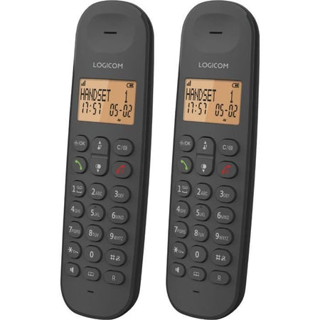 Telefono fisso cordless - LOGICOM - DECT ILOA 255T DUO - Nero - Con segreteria telefonica