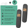 Telefono fisso cordless - LOGICOM - DECT ILOA 250 DUO - Nero - Senza segreteria telefonica
