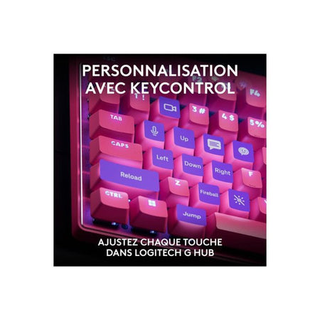 Tastiera da gioco - Cablata - Logitech G - Pro X TKL Rapid - AZERTY - Rosa