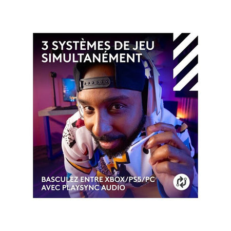 Cuffie da gioco - Wireless - Logitech G - Astro A50 Lightspeed Pro-G Graphene - Xbox, PS5, Switch, PC/Mac - Bianco