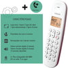 Telefono cordless fisso - LOGICOM - DECT ILOA 150 SOLO - Lampone - Senza segreteria telefonica