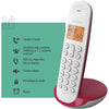 Telefono cordless fisso - LOGICOM - DECT ILOA 150 SOLO - Lampone - Senza segreteria telefonica