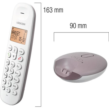 Telefono cordless fisso - LOGICOM - DECT ILOA 155T SOLO - Tortora - Con segreteria telefonica