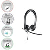 Cuffie con microfono stereo USB Logitech H650e