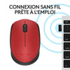 Mouse wireless LOGITECH M171 rosso
