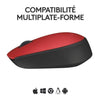 Mouse wireless LOGITECH M171 rosso