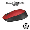Mouse wireless LOGITECH M171 rosso