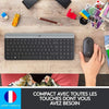 Logitech - Tastiera wireless ultra sottile MK470 + mouse e sistema wireless silenzioso - Layout compatto e piatto - Ricevitore USB 2,4 GHz