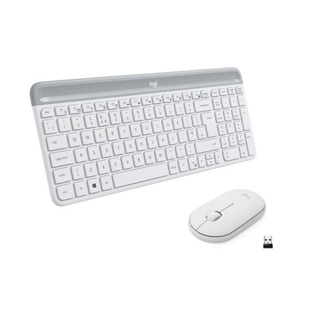 LOGITECH - Set tastiera + mouse wireless MK470 - AZERTY - bianco