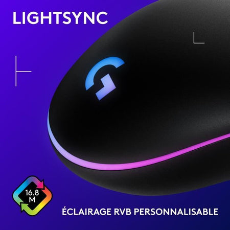 Logitech - Mouse da gioco G203 LightSync RGB - Nero