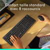 LOGITECH - Tastiera combinata - Mouse wireless e silenzioso - MK295