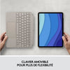Custodia con tastiera rimovibile - LOGITECH - Combo Touch - Per iPad Pro 11 pollici (1a, 2a, 3a e 4a generazione) - Colore sabbia
