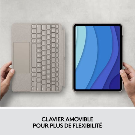 Custodia con tastiera rimovibile - LOGITECH - Combo Touch - Per iPad Pro 11 pollici (1a, 2a, 3a e 4a generazione) - Colore sabbia