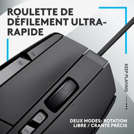 Logitech - G502 X Small Gaming Wireless - Lightforce Primary Hybrid -Mechanic brufoli, Hero di gioco 25K - Sensore nero - Black