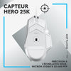 Logitech - G502 X Small Gaming Wireless - Lightforce Primary Hybrid -Mechanic Pubbling, Hero di gioco 25K - Sensore bianco - bianco
