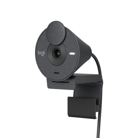 Webcam Full HD Full HD Logitech Brio 300 con riservatezza, riduzione del rumore micro, USB -C - grafite