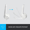 Casco cablato stereo logitech H390 con microfono antibruito, USB -A - Bianco rotto