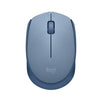 Logitech M171 Mouse wireless 2,4 GHz con mini mini -receiver, monitoraggio ottico, ambidestro -blu grigio