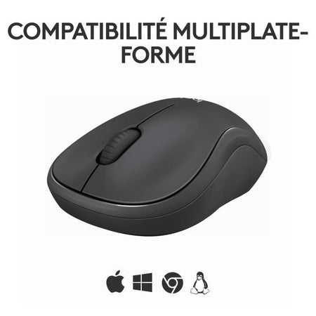 Logitech M240 Bluetooth mouse Bluetooth, wireless, compatto, portatile, monitoraggio fluido - Grafite