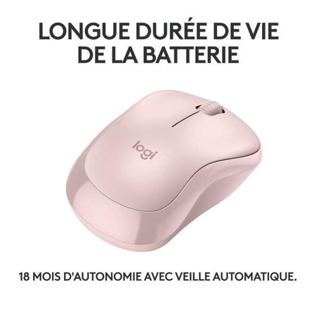 Logitech M240 Bluetooth mouse, wireless, compatto, portatile, monitoraggio fluido - rosa
