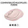 Logitech M240 Bluetooth mouse, wireless, compatto, portatile, monitoraggio fluido - rosa