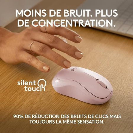 Logitech M240 Bluetooth mouse, wireless, compatto, portatile, monitoraggio fluido - rosa