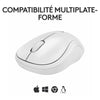 Logitech M240 Bluetooth mouse Bluetooth, wireless, compatto, portatile, fluido Follow -up - bianco