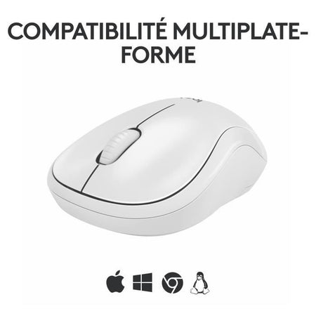 Logitech M240 Bluetooth mouse Bluetooth, wireless, compatto, portatile, fluido Follow -up - bianco