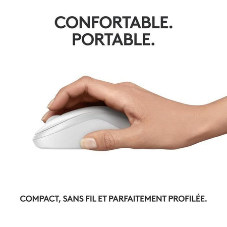 Logitech M240 Bluetooth mouse Bluetooth, wireless, compatto, portatile, fluido Follow -up - bianco