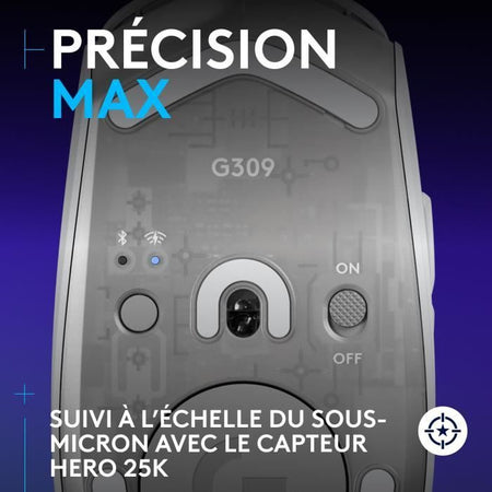 Mouse da gioco - Wireless - Logitech G - G309 Lightspeed - Bianco