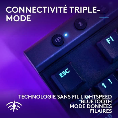 Tastiera da gioco - Wireless - Logitech G - G515 TKL Lightspeed - Tattile meccanica - RGB - AZERTY - Nera